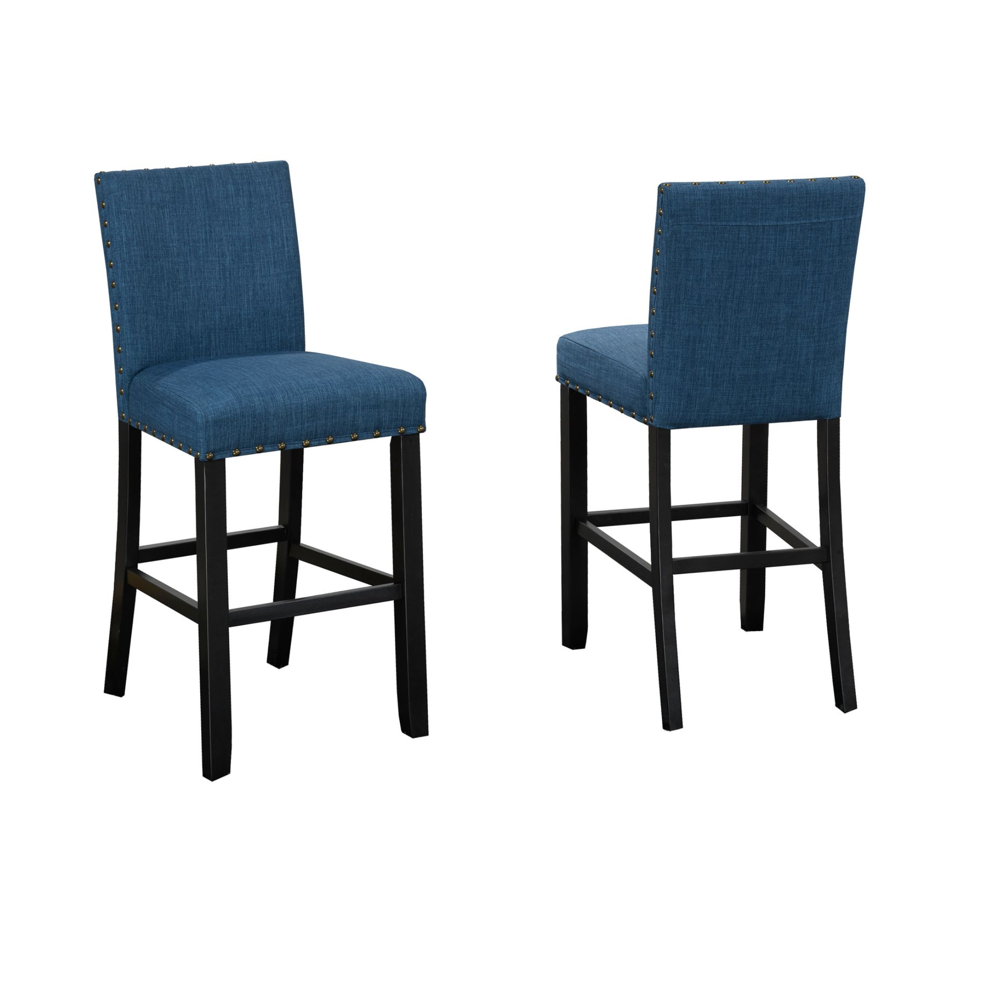 162-29- Bar Stool, Set of 2- Blue