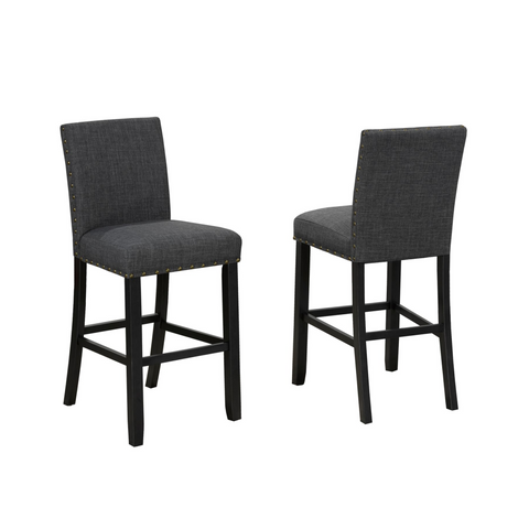 162-29- Bar Stool, Set of 2-Grey