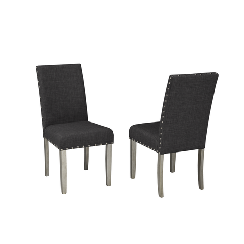163-22DGY-Dining Chair,Set OF 2 in  Dark Grey