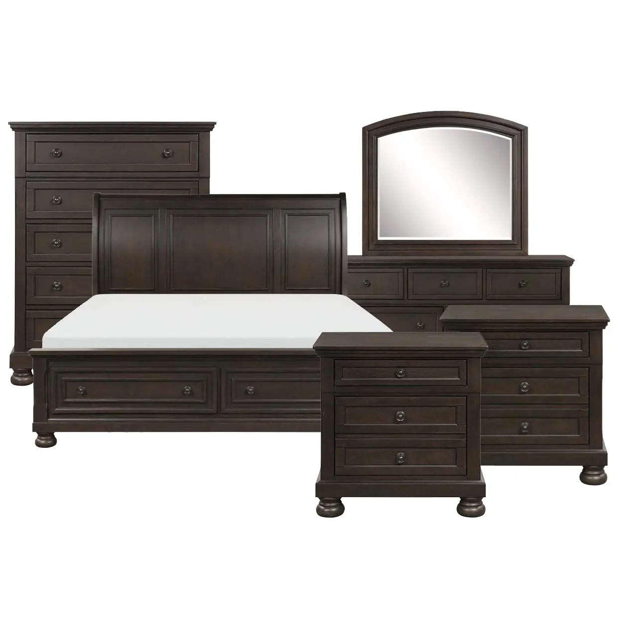 Begonia 6Pc Bedroom Set 1718GY Mazin