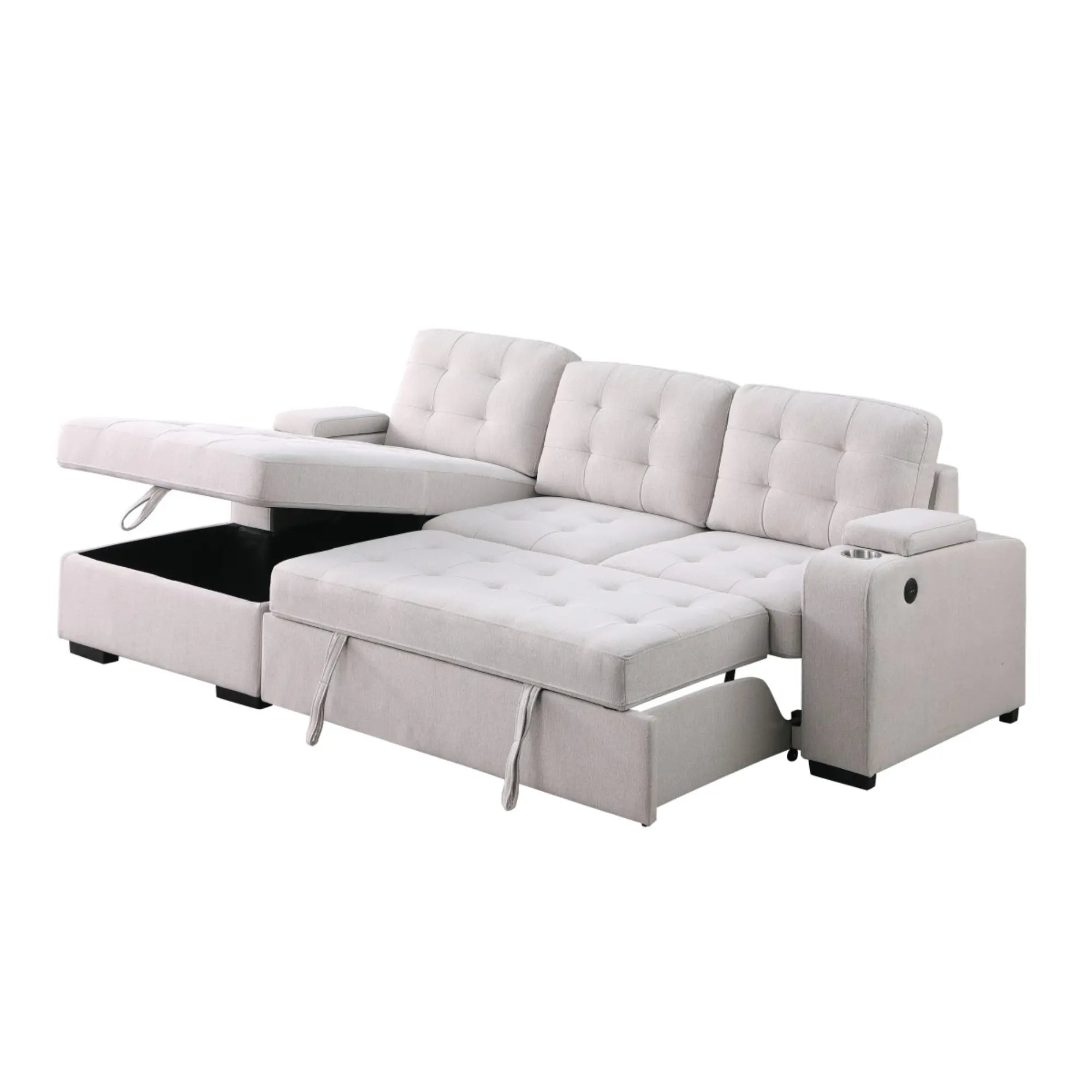 69622 - RHF Secional Sleeper in Beige