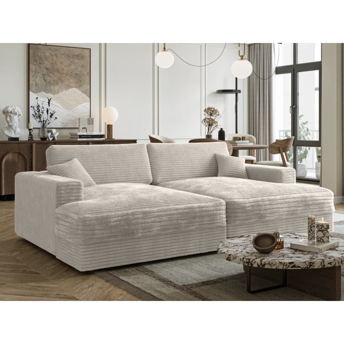919566- Dual Lounger in Beige