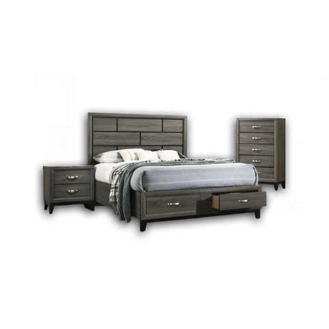 FB-0170D - 6PC Queen Bedroom Set in Grey