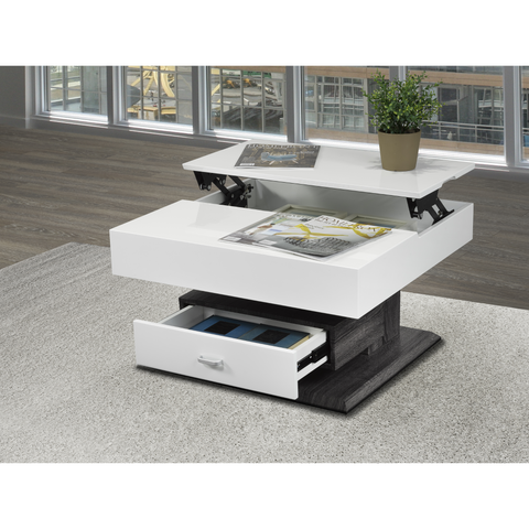 226-02- Coffee Table in White /Grey