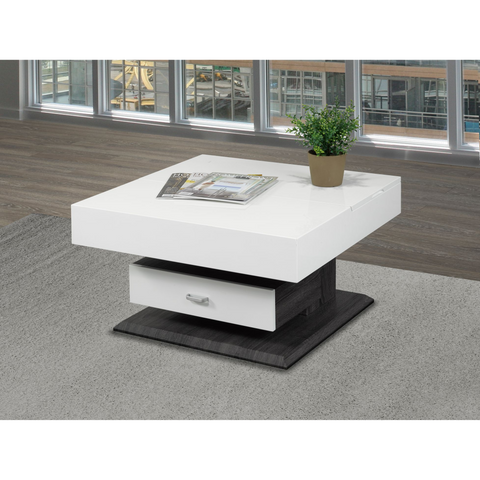 226-02- Coffee Table in White /Grey