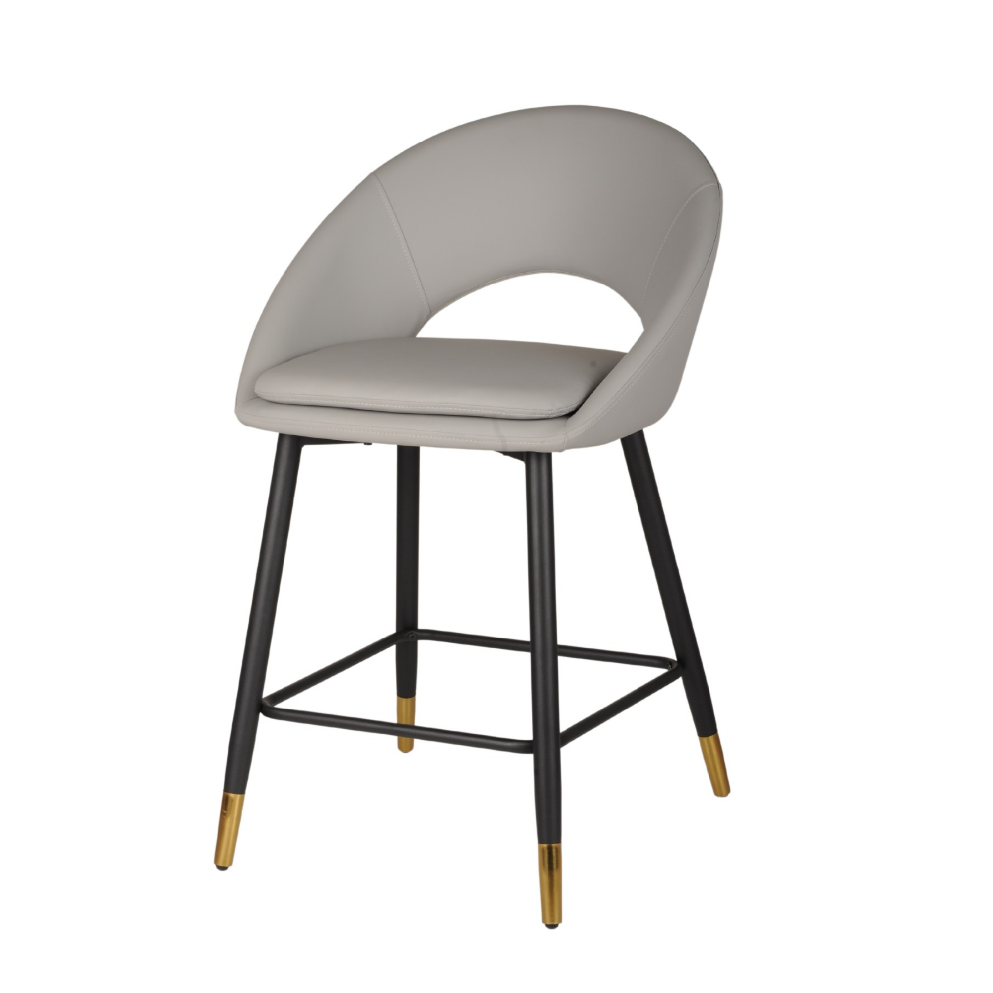 24491-Counter Bar Stool Set of 2 in Grey