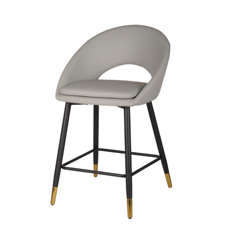 24491-Counter Bar Stool Set of 2 in Grey