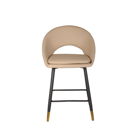 24493-Counter Bar Stool Set of 2 in Beige