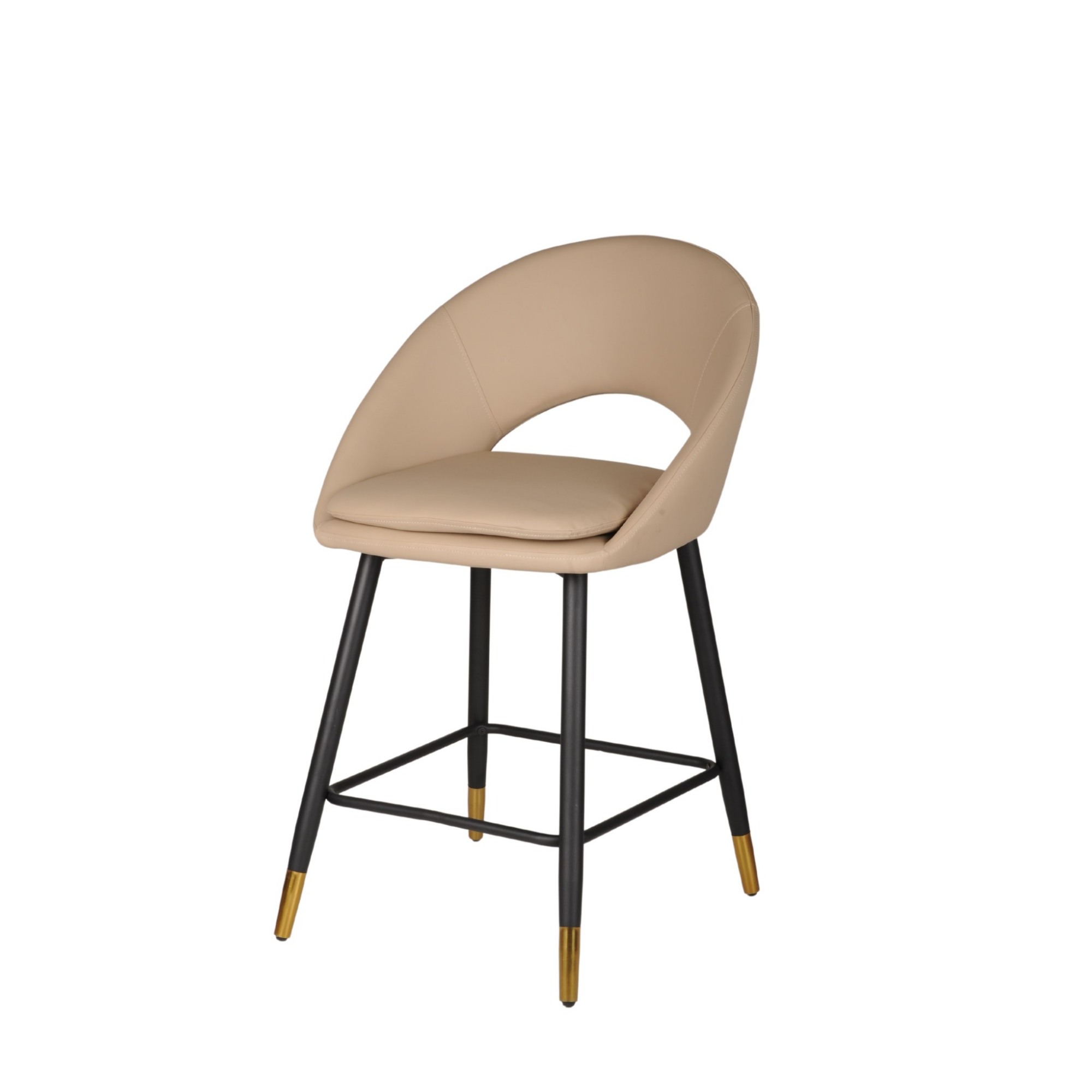 24493-Counter Bar Stool Set of 2 in Beige