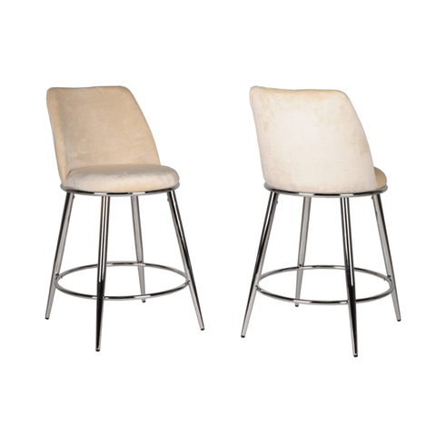 24511 -Counter Bar Stool, Set of 2 in Beige