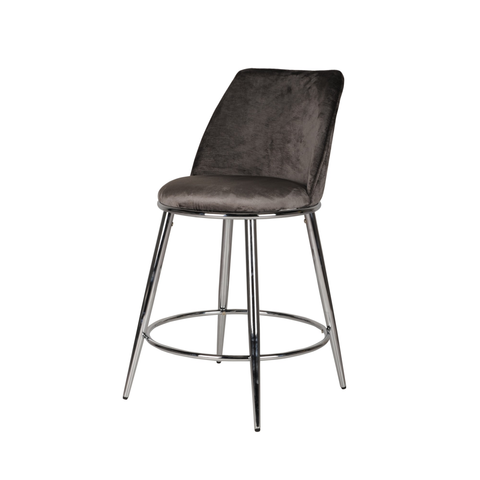24512-Counter Bar Stool, Set of 2 in Grey