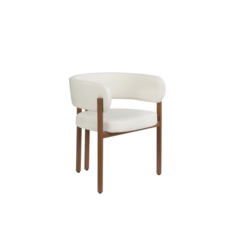 Odilia 5 Piece Walnut /Cream Dining Set 3228672.