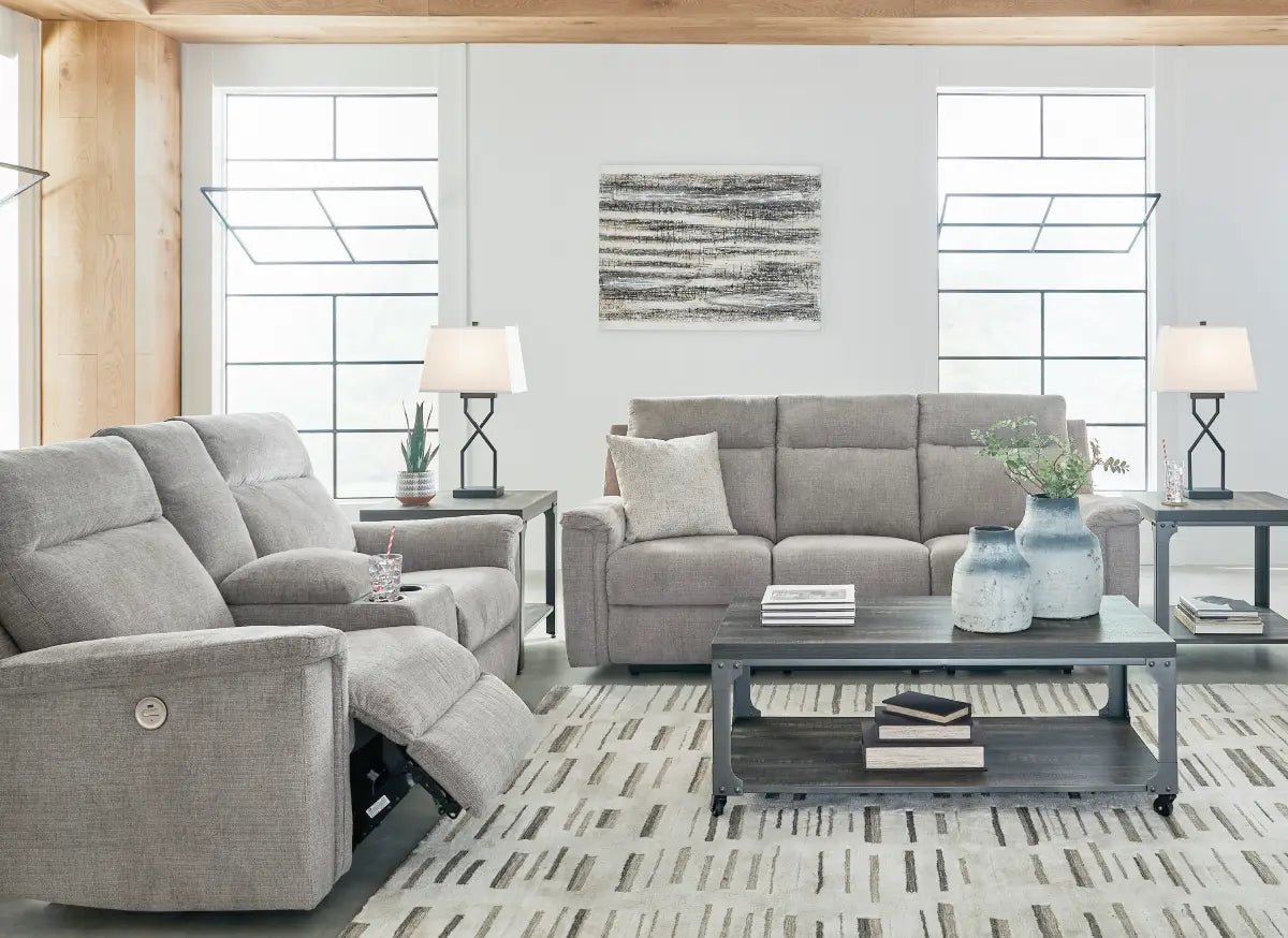 Ashley Ashley Barnsana Power Reclining Sofa Set 33201 | Mai Furniture