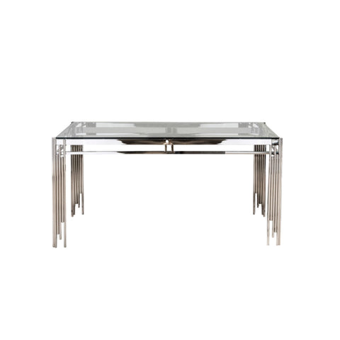 Porfirio 7 Pc Glass Top Dining Set 3645 in Charcoal