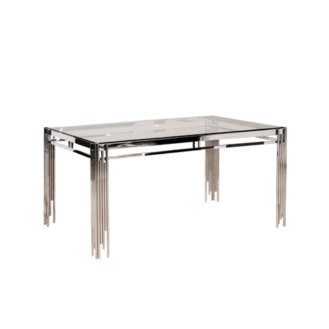 Porfirio 7 Pc Glass Top Dining Set 3645 in Charcoal