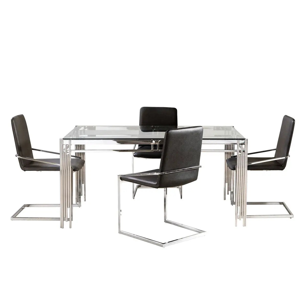 Porfirio 5 pc Glass Dining Set 3645 - Mazin