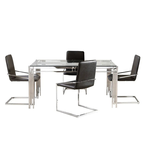 Porfirio 5 pc Glass Dining Set 3645 - Mazin