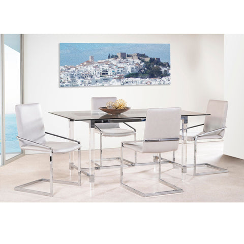 Lyrica Collection Dining Set in White 3656-64