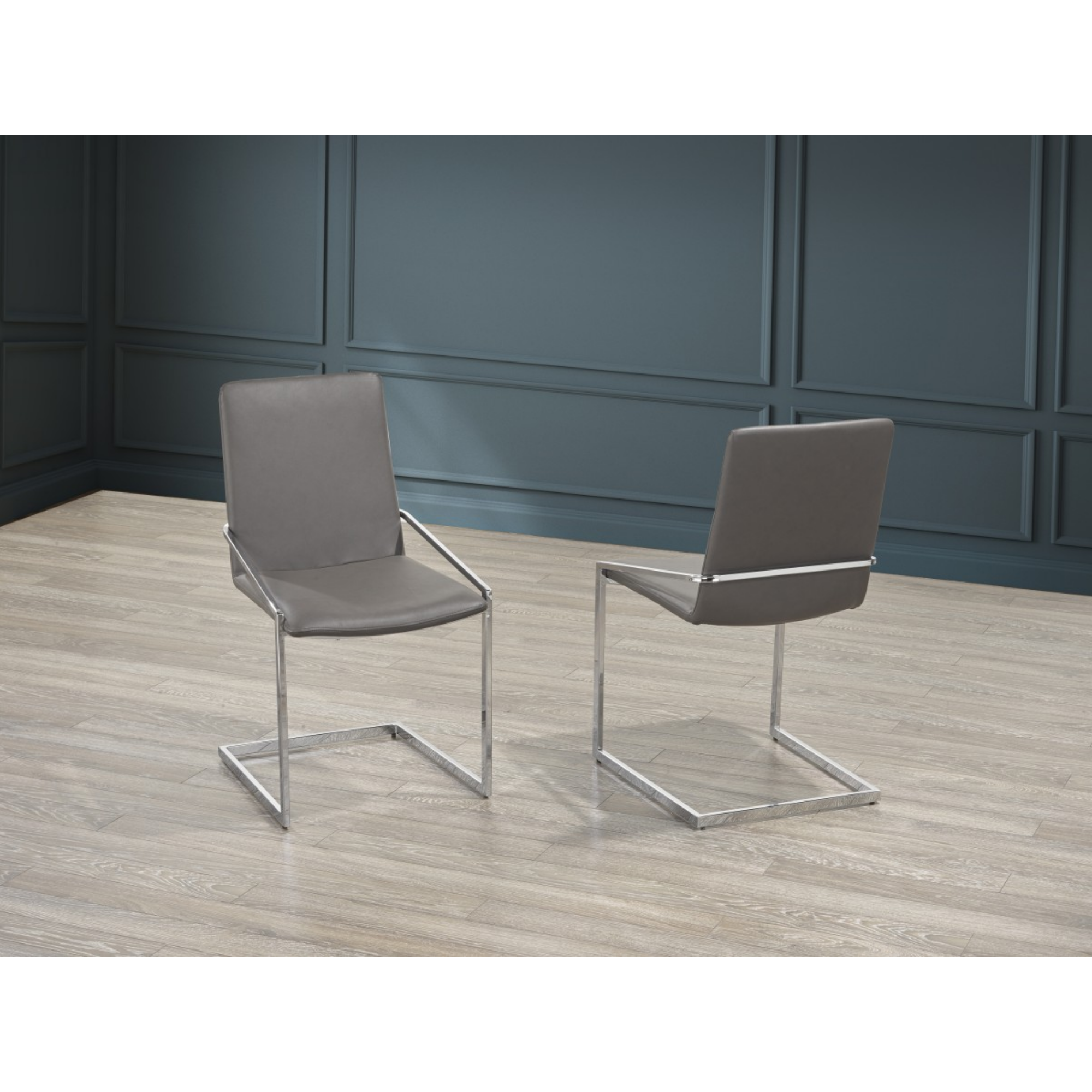 3656-CP Dining Chair,Set Of 2, Grey