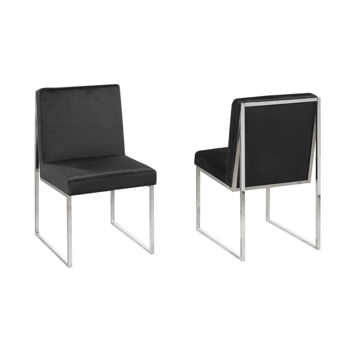 3656-CF Dining Chair,Set Of 2,  Black