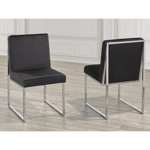3656-CF Dining Chair,Set Of 2,  Black
