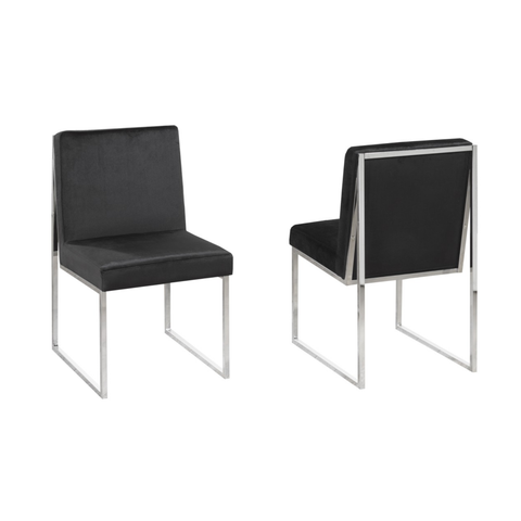 3656-CF Dining Chair,Set Of 2,  Black