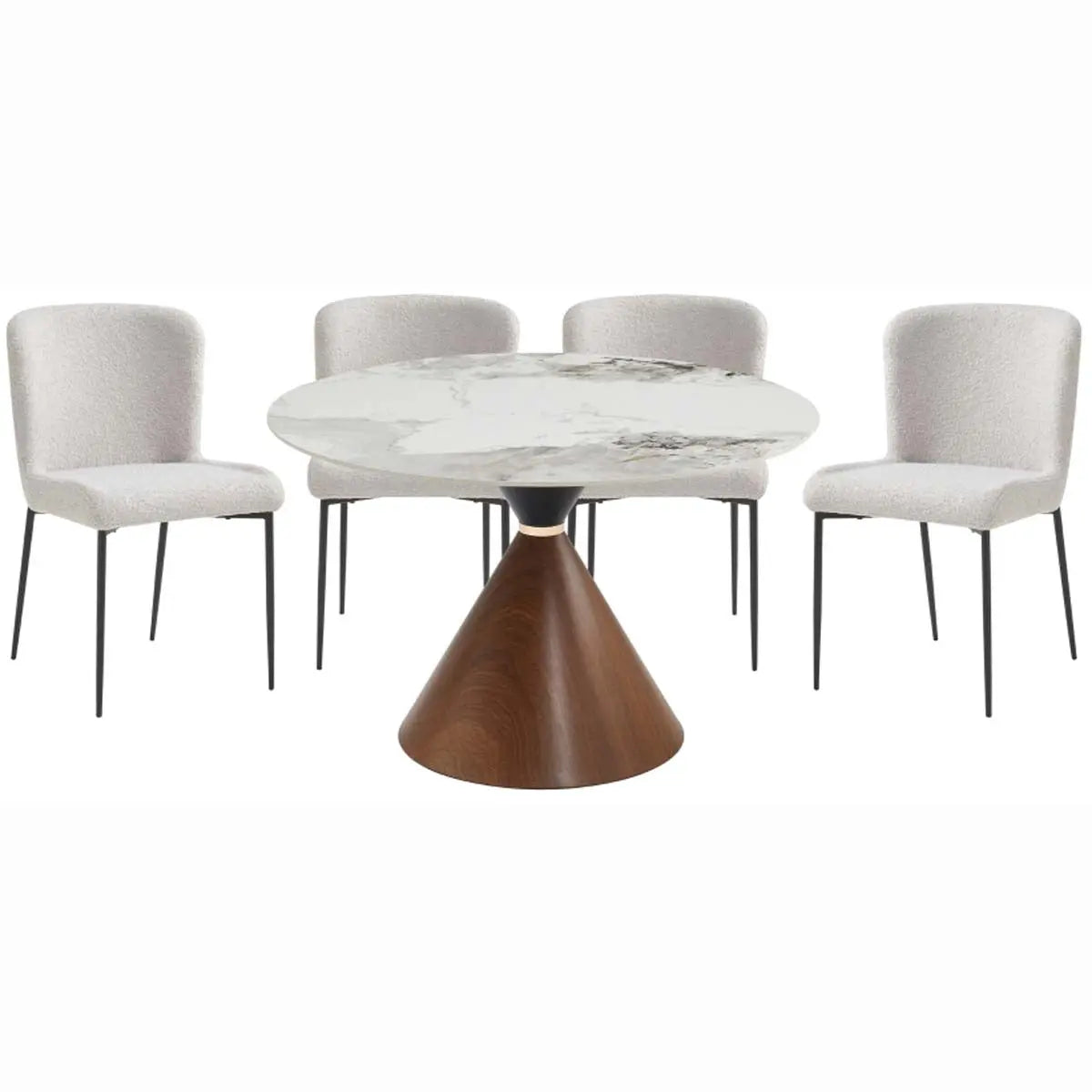 Greer 5Pc Dining Set in Grey 3696 Mazin