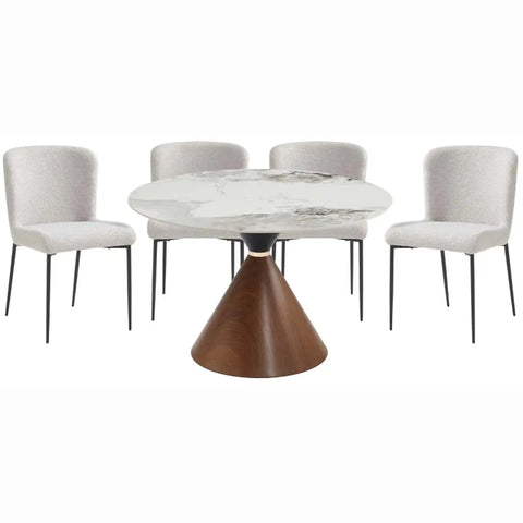 Greer 5Pc Dining Set in Grey 3696 Mazin