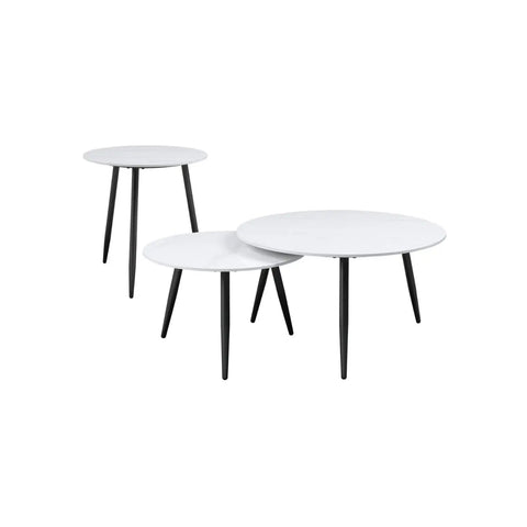 Alaina 3Pc Coffee Table Set 3697WH Mazin