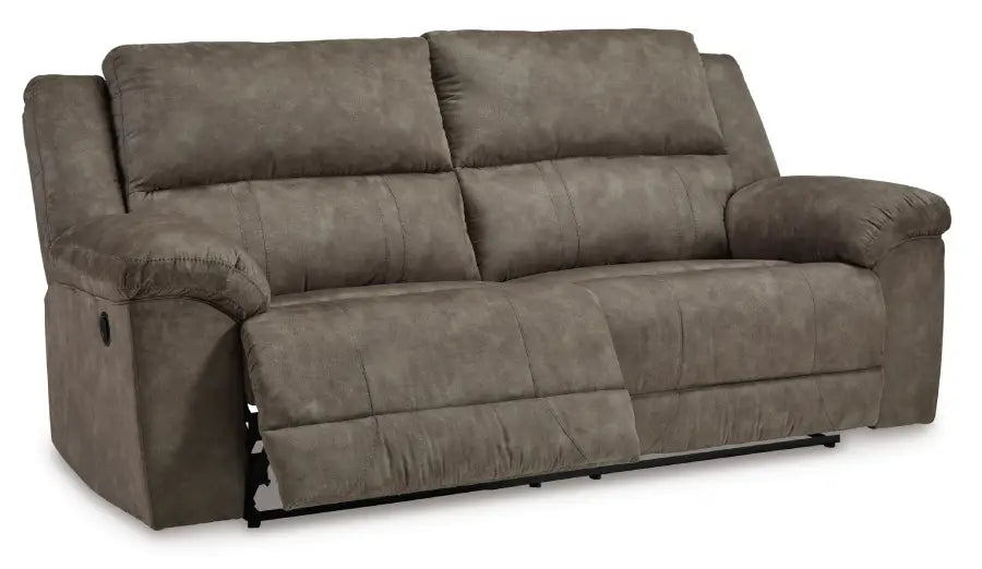 Ashley Lareview Ashley Faux Leather Sofa Open | Mai Furniture
