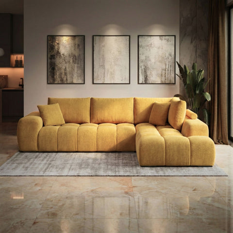 Zara RHF Sectional in Yellow
