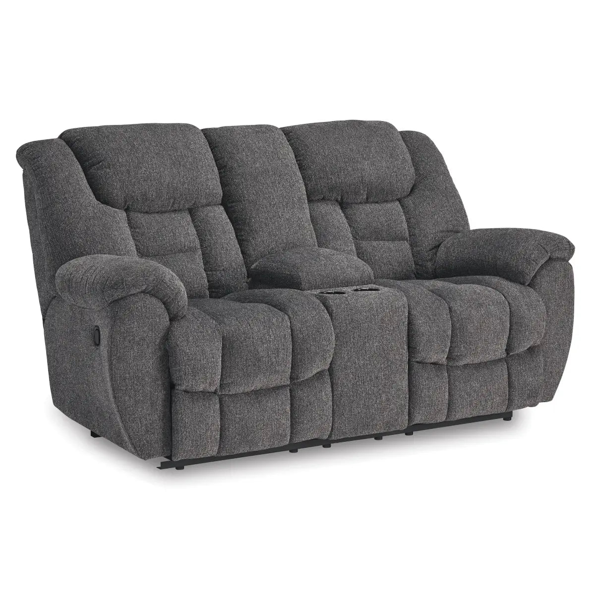 Ashley Foreside DBL Rec Loveseat Console Ashley Furniture | Mai Furniture