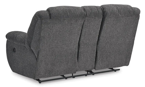 Ashley Foreside DBL Rec Loveseat Console Ashley Furniture | Mai Furniture