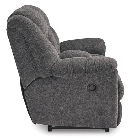 Ashley Foreside DBL Rec Loveseat Console Ashley Furniture | Mai Furniture
