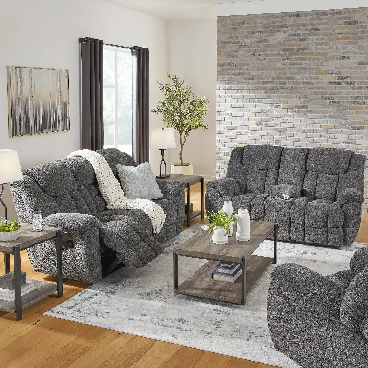 Ashley Ashley Foreside Reclining Sofa Set | Mai Furniture