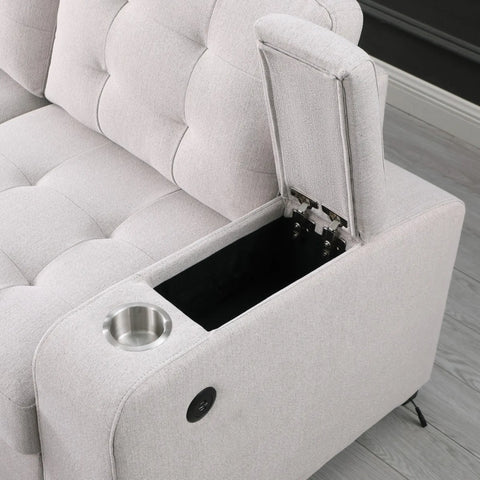 69622 - RHF Secional Sleeper in Beige