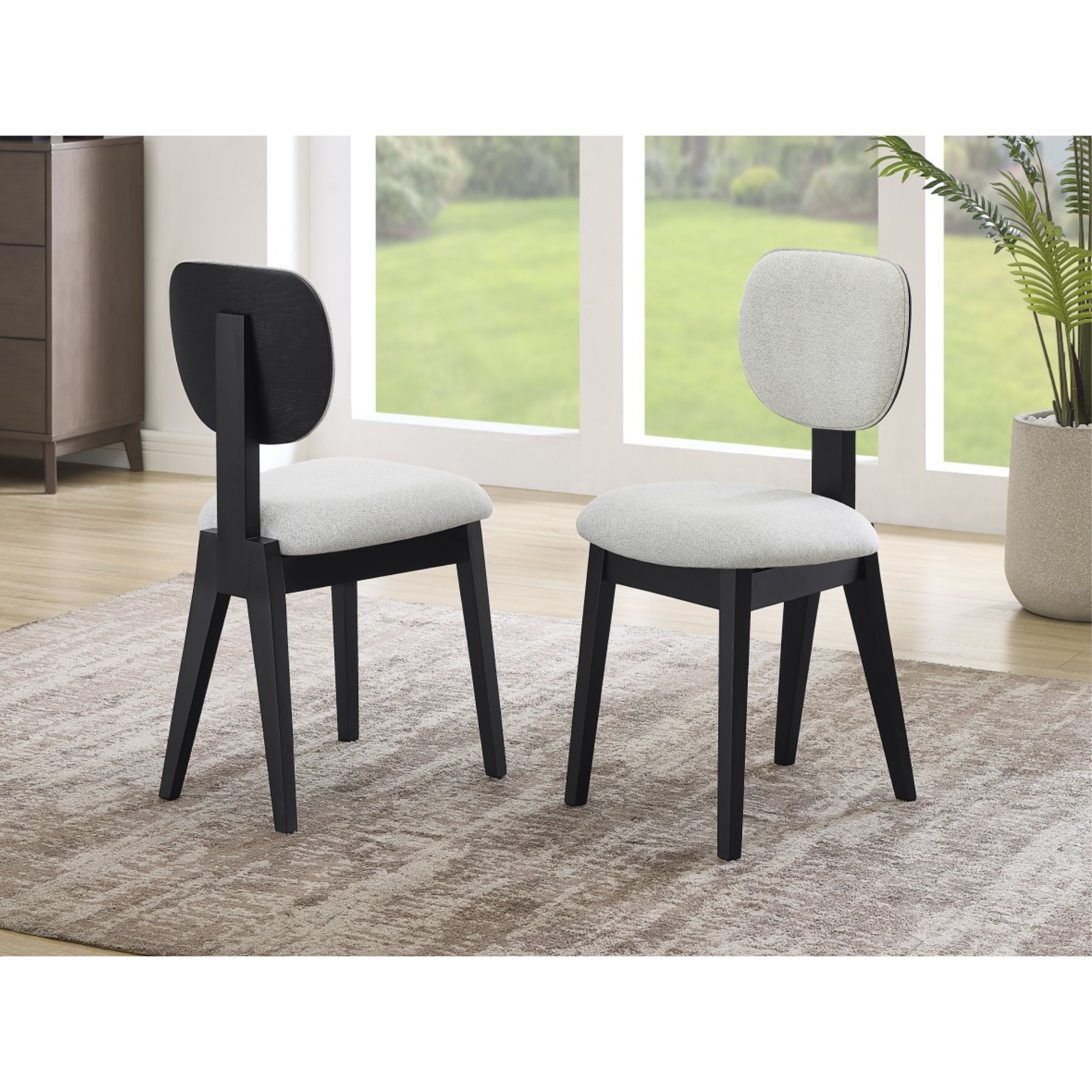 406421 Dining Chair, Set Of 2 in Black