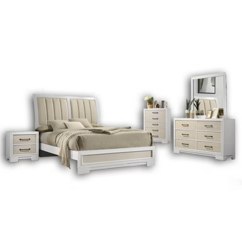 40922-Queen 8PC Bedroom Set in White