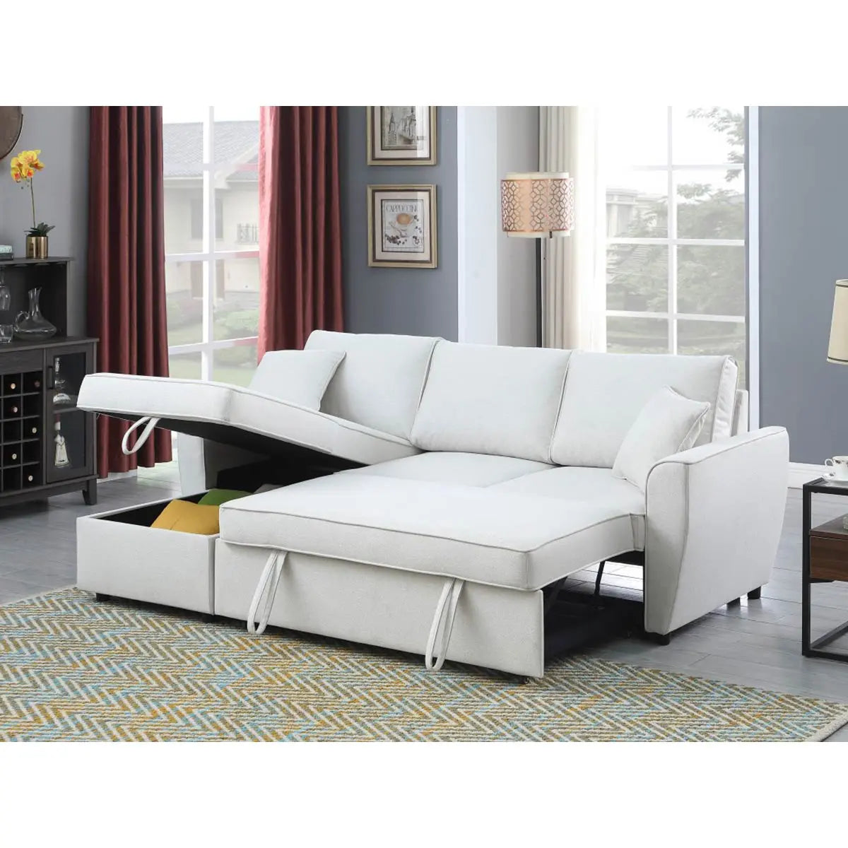 4100 -Sleeper Sofa Bed in Light Beige