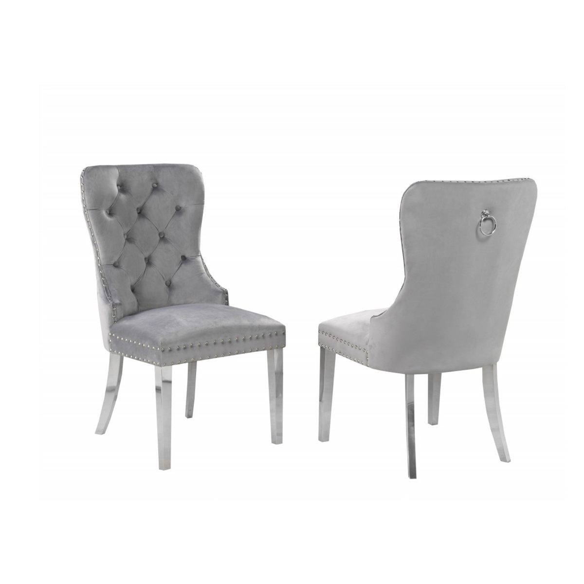 445-GY Dining Chair,Set OF 2 in Grey