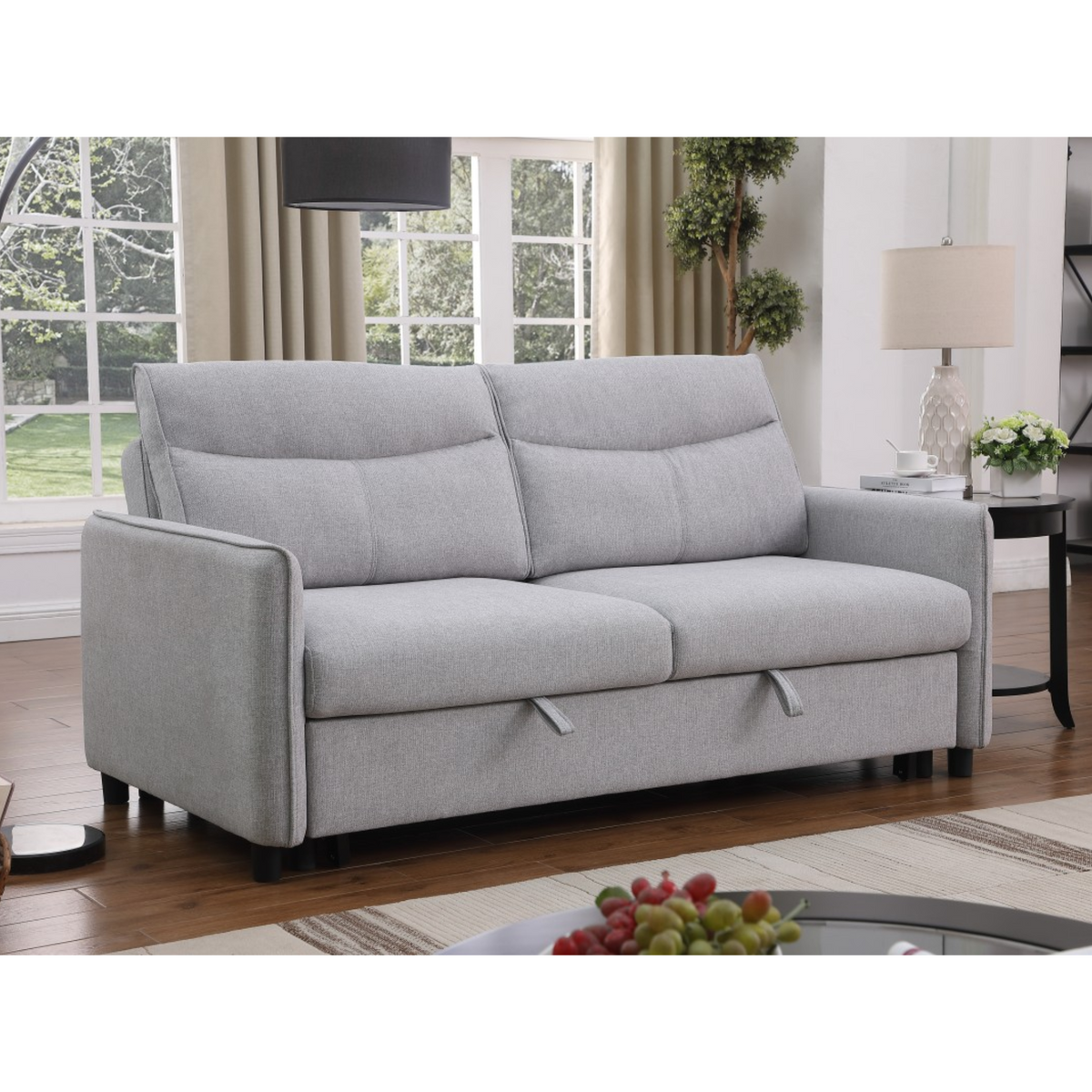 50111 -3 Seater Sofa Bed in Light Grey
