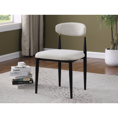 51325- Dining Chair, Set Of 2 ,in Beige / Black