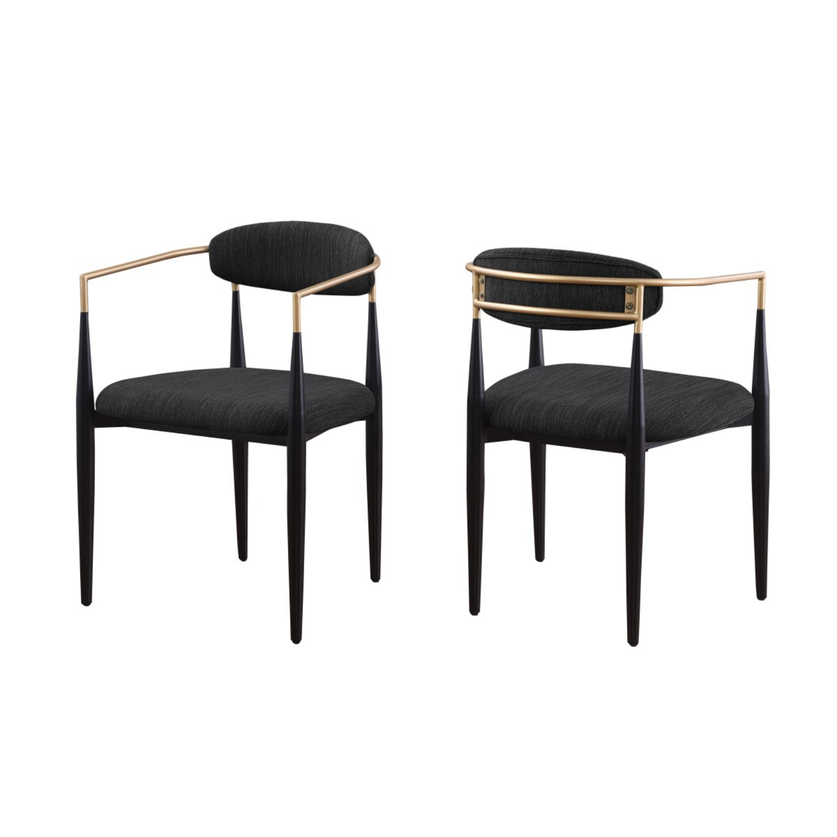 51326- Dining Chair, Set Of 2 ,in Black