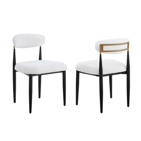 Dining Chair, Set Of 2 ,in White/Black 51330