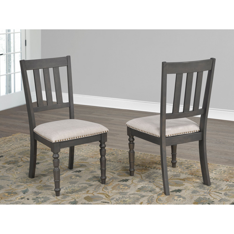 7 Piece Dining Set in Dark Grey 5142.
