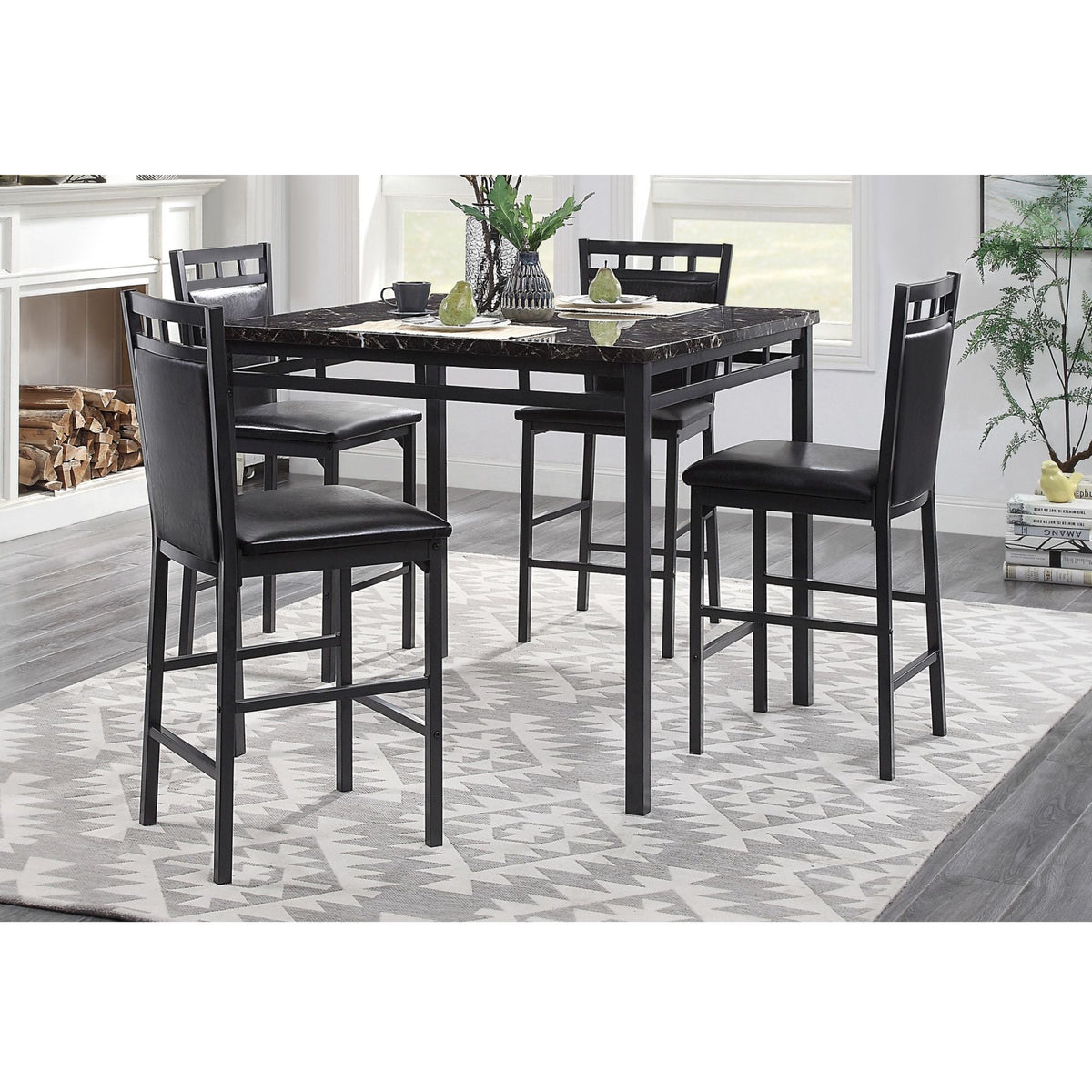 Olney Collection 5pc Pack Dinette Counter Height Set 5275-36