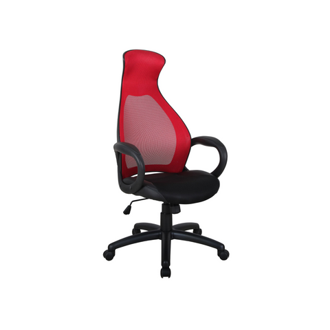 528-RED-Office Chair in Black /Red