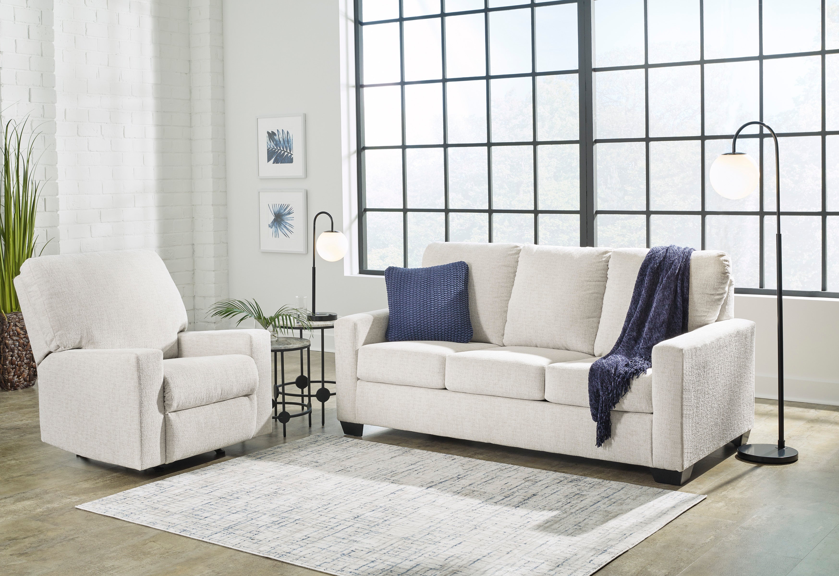 Ashley Rannis Rocker Recliner in Snow 5360325C | Mai Furniture