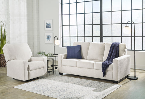 Ashley Rannis Rocker Recliner in Snow 5360325C | Mai Furniture