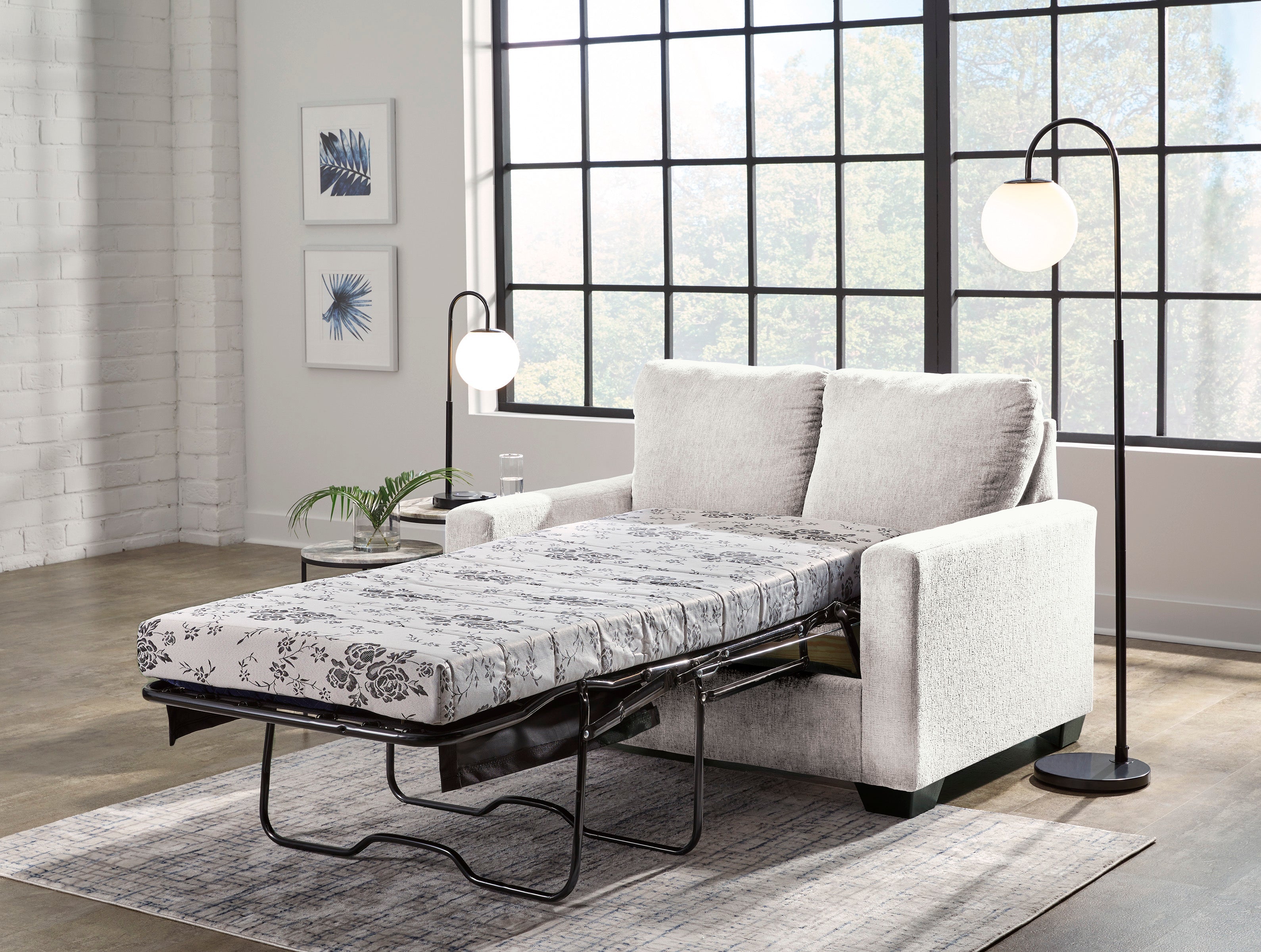 Ashley Rannis Twin Sofa Sleeper in Snow 5360337C | Mai Furniture